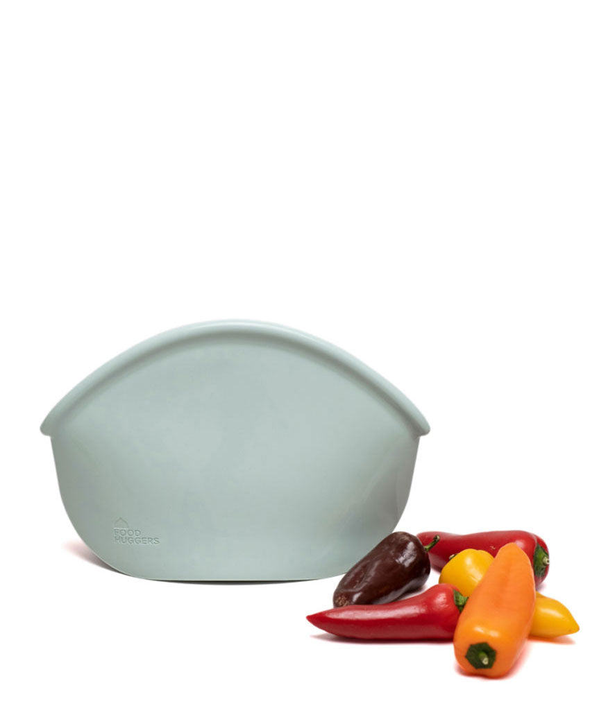 Reusable Hugger Bag in Silicone / Επαναχρησιμοποιήσιμη Σακούλα σιλικόνης - Jade solid 900ml