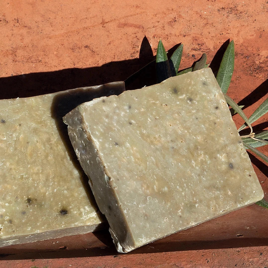 Green Clay Soap with Organic Olive Oil / Σαπούνι πράσινο άργιλο βιολογικό ελαιόλαδο - Kalliope's - 80 gr