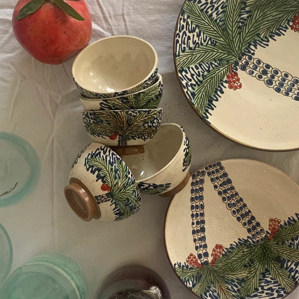 Hakeem Nakhlateen Little Tea Bowl 2 Palm Trees / Χακίμ Νακλατίν Μικρό μπολ τσαγιού 2 φοίνικες