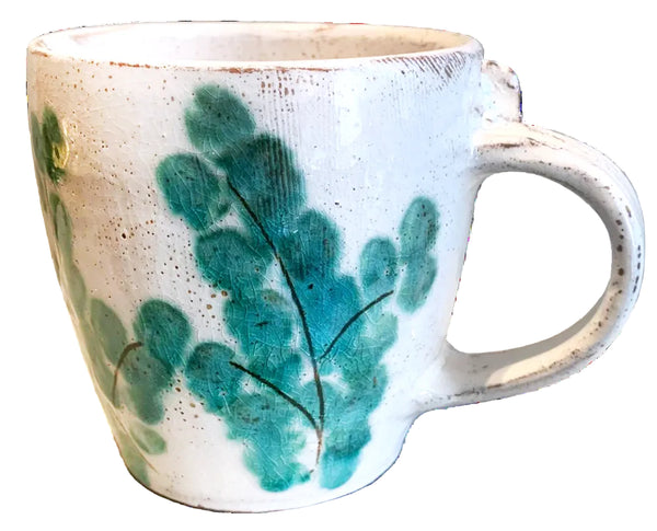 Sabbah Large Mug Green Flowers / Μεγάλη Κούπα Sabbah με Πράσινα Λουλούδια