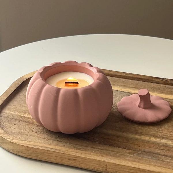 Concrete Pumpkin / Χειροποίητο τσιμεντένιο δοχείο σε σχήμα κολοκύθας