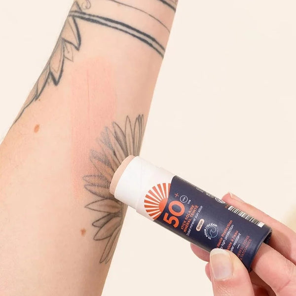 Tinted Stick Face & Body SPF50+ / Mineral Sunscreen - μπεζ αντηλιακό στικ SPF50+