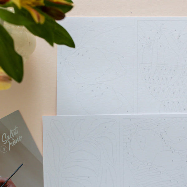 Paint by Numbers Cards - Happy Life | 8 Cards / Κάρτες Ζωγραφικής με Αριθμούς - Happy Life | 8 Κάρτες