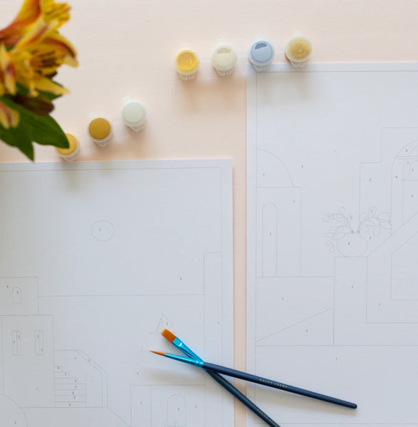 Paint by Numbers Kit - Little Alleyways | Duo 24x30cm / Κιτ ζωγραφικής με αριθμούς - Μικρά σοκάκια | Duo 24x30cm