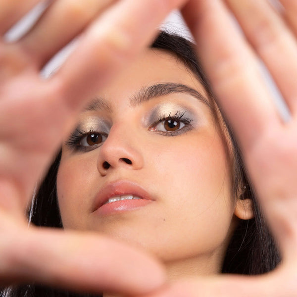 4-shade organic eyeshadow palette - Silver Smokey / Παλέτα Σκιών Ματιών 4 Αποχρώσεων από Οργανικές Σκιές - Silver Smokey