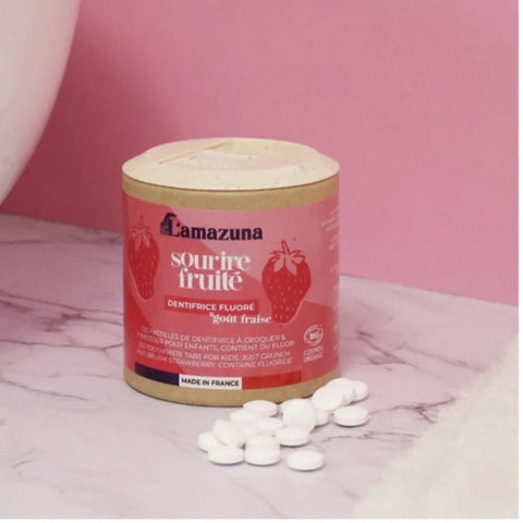 Bio Toothpaste Tabs For Kids- Strawberry / Βιολογική παιδική οδοντόκρεμα σε ταμπλέτες - Φράουλα