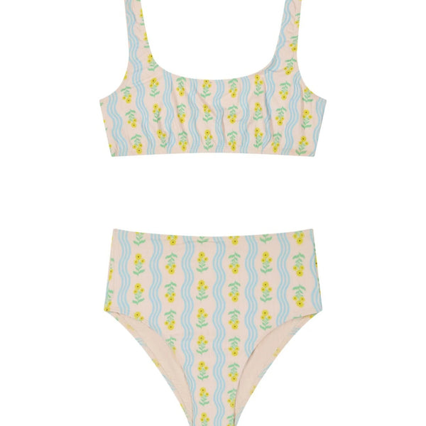 High-Waisted Two-Piece Swimsuit / Ψηλόμεσο μαγιό - Provençal waves