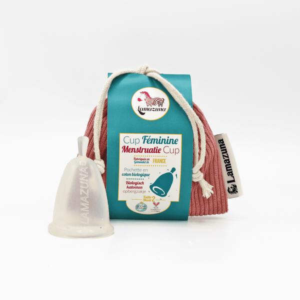 Menstrual cup Size 1 & 2 - Green or Pink pouch / Κύπελλο περιόδου - Κίτρινη η Ροζ θήκη