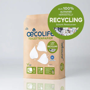 Pack of 6 Toilet Paper - RECYCLING / Χαρτί υγείας - ΑΝΑΚΥΚΛΩΜΕΝΟ