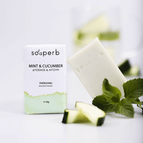 Mint & Cucumber Soap - face & body/ Σαπούνι Μέντα & Αγγούρι - πρόσωπο & σώμα