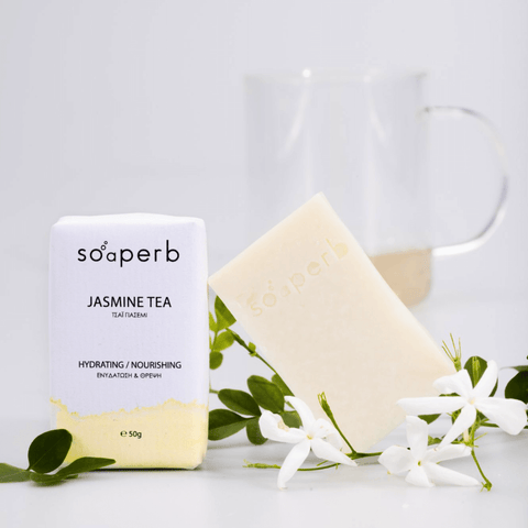 Jasmine Tea Soap - face & b / Σαπούνι τσάι γιασεμί - πρόσωπο & σώμα