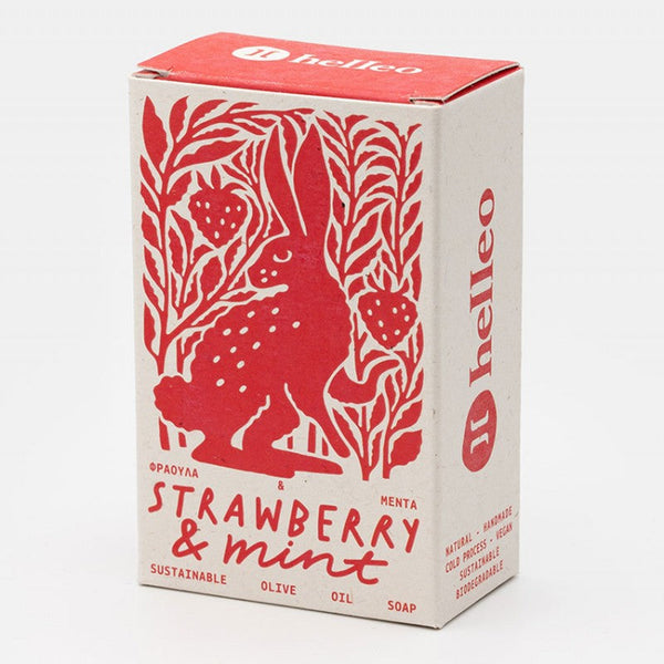 Strawberry & Mint Soap / Σαπούνι με φράουλα & μέντα