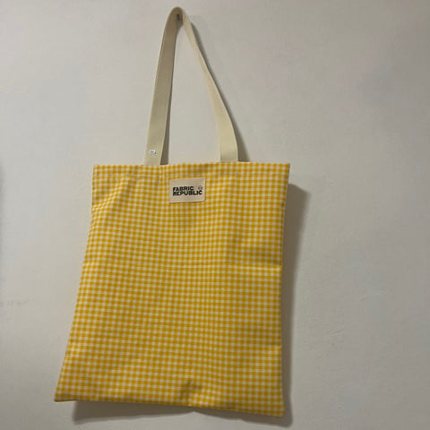 Upcycled Tote bag - Ανακυκλωμένη τσάντα Tote - Yellow