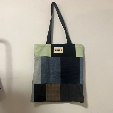 Upcycled Tote bag - Ανακυκλωμένη τσάντα Tote - Dark