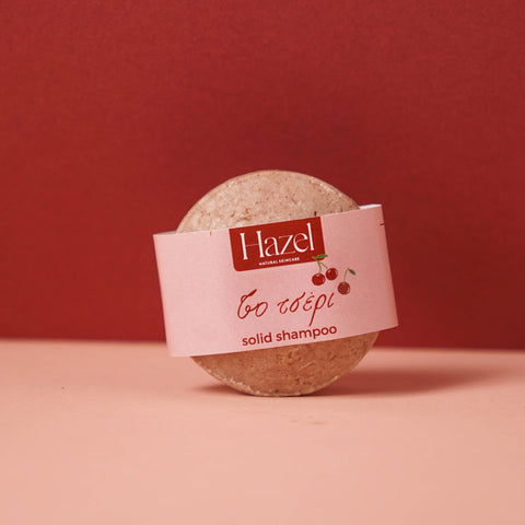 Cherry Solid Shampoo -All Hair Types / Στερεό Σαμπουάν Κεράσι - Ολοι οι τύποι μαλλιών