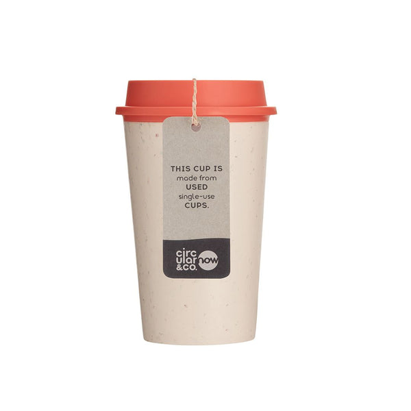 Circular NOW Cup orange - φλιτζάνι για καφέ από ανακυκλωμένα χάρτινα ποτήρια - 350ml