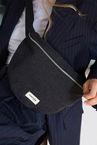 Custine XL THE WAIST BAG / Τσάντα Μπανάνα - Recycled cotton Black