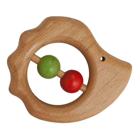 Wooden Teether Rattle Hedgehog - Ξύλινή Μασητική Κουδουνίστρα / Σκαντζοχοιρος