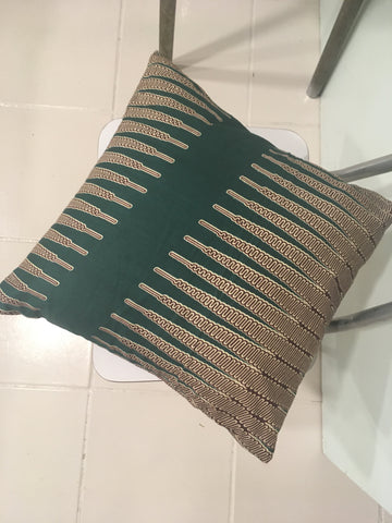 Upcycled Wax Cushion Cover (green) / Μαξιλαροθήκη από ανακυκλωμένο wax (πράσινο)