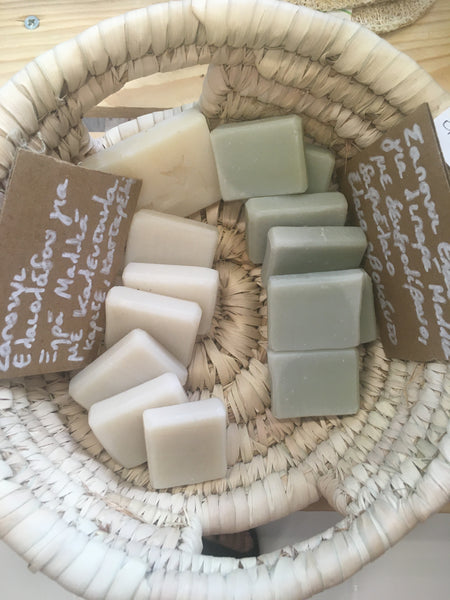Mini Natural soap for dry hair with Calendula, Chamomile & Lavender - Μίνι Φυσικό σαπούνι για ξηρά μαλλιά με Καλέντουλα, Χαμομήλι & Λεβάντα - 20 gr