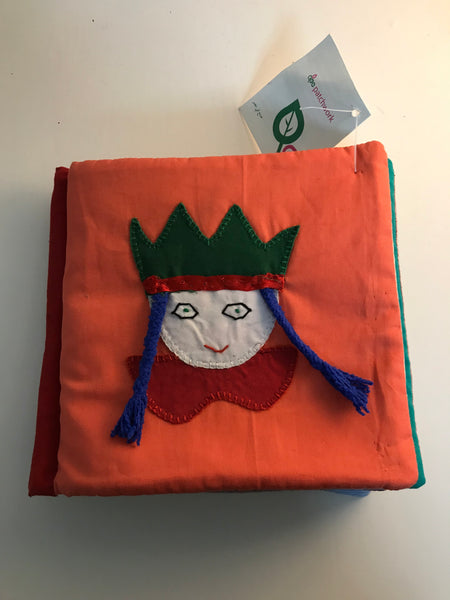 Baby/Children Book - upcycled fabric - Βιβλίο για μωρο - απο 100% ανακυκλωμένο ύφασμα