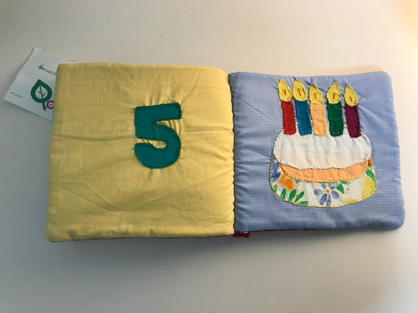 Baby/Children Book - upcycled fabric - Βιβλίο για μωρο - απο 100% ανακυκλωμένο ύφασμα