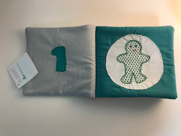 Baby/Children Book - upcycled fabric - Βιβλίο για μωρο - απο 100% ανακυκλωμένο ύφασμα