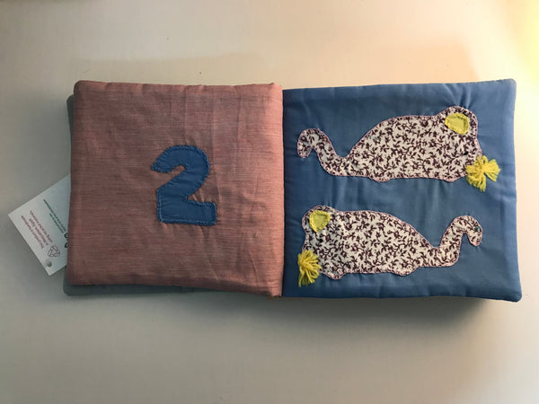 Baby/Children Book - upcycled fabric - Βιβλίο για μωρο - απο 100% ανακυκλωμένο ύφασμα
