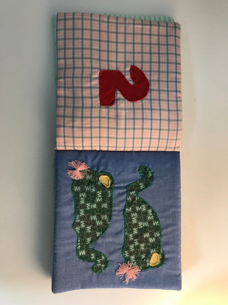 Baby/Children Book - upcycled fabric - Βιβλίο για μωρο - απο 100% ανακυκλωμένο ύφασμα