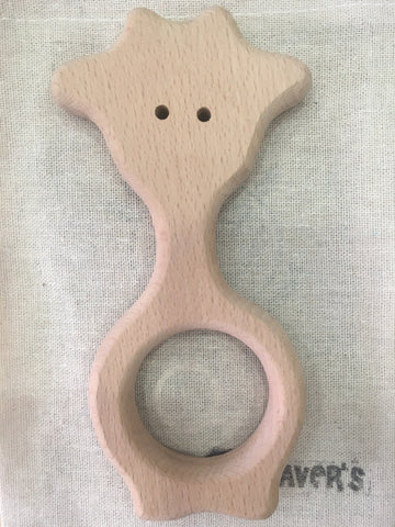 Wooden Teether / Giraffe - Ξύλινο Μασητικό / Καμηλοπάρδαλη