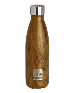 Ecolife - Thermos Bottle Stainless steel - Ανοξείδωτο θερμός 500ml - Wood