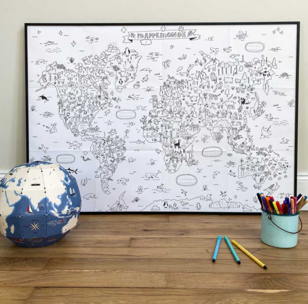 Giant Worldmap Colouring Poster  - Γιγαντοαφίσα χρωματισμού δεινοσαύρων