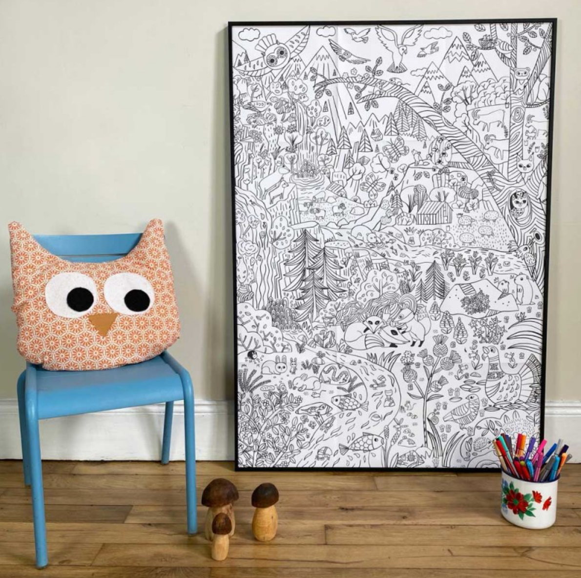 Giant Mountain Colouring Poster  - ΓΙΓΑΝΤΙΚΗ ΑΦΙΣΑ ΧΡΩΜΑΤΙΣΜΟΥ ΒΟΥΝΟΥ
