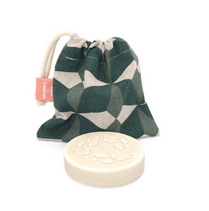 Set of Mini pouch & unwrapped Shampoo for dry hair (coconut oil) / Μίνι πουγκί & χύμα Στερεό σαμπουάν για ξηρά μαλλιά (λάδι καρύδας)