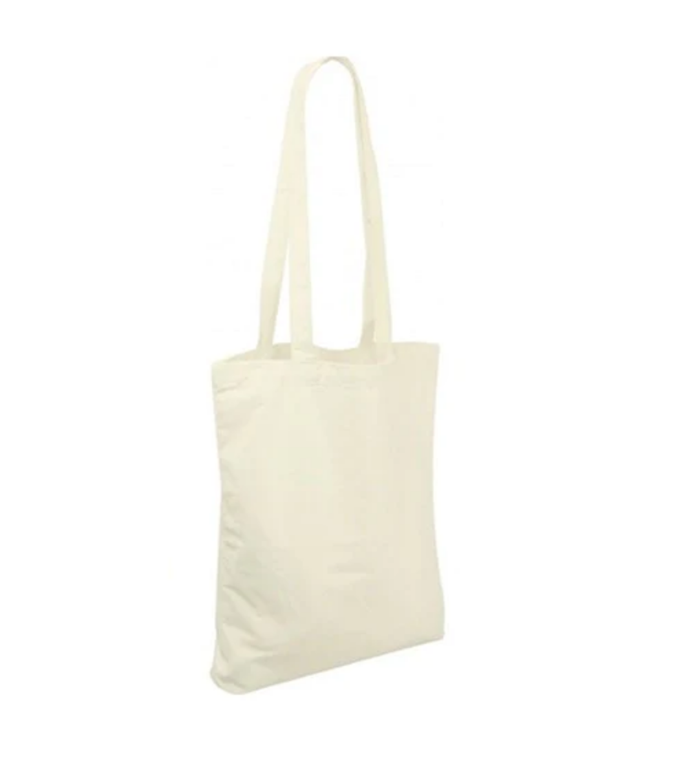 Tote Bag in Organic Cotton (long handles) -  Τσάντα από οργανικό βαμβάκι (μακριές λαβές)