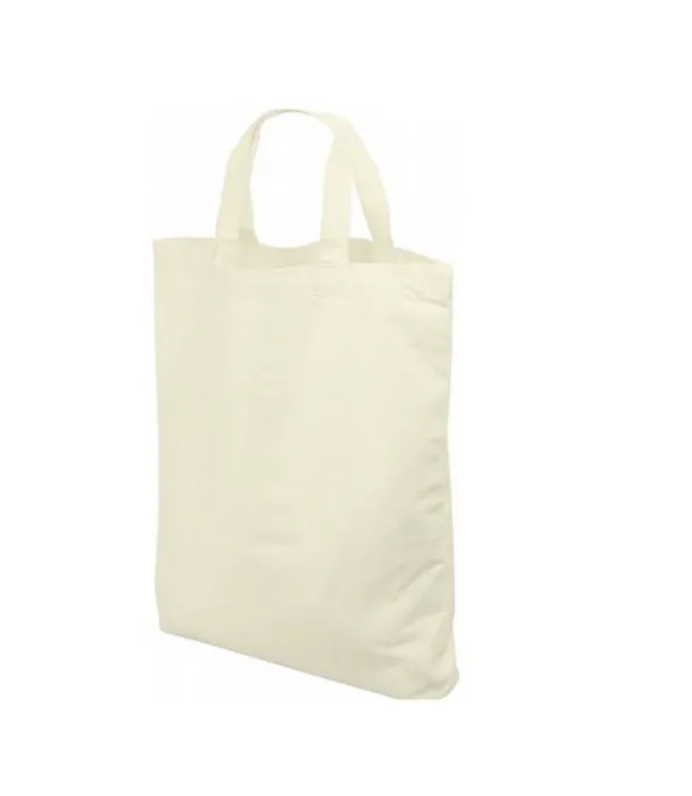 Tote Bag in Organic Cotton (short handles) -  Τσάντα από οργανικό βαμβάκι (κοντές λαβές)