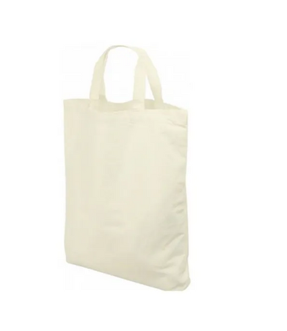 Tote Bag in Organic Cotton (short handles) -  Τσάντα από οργανικό βαμβάκι (κοντές λαβές)