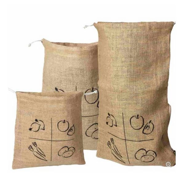 Burlap bag for bulk fruits and vegetables - Τσάντα από γιούτα για χύμα φρούτα και λαχανικά