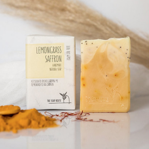 Natural Soap Lemongrass & Safran - Φυσικό σαπούνι με Λεμονόχορτο & Κρόκο Κοζάνης