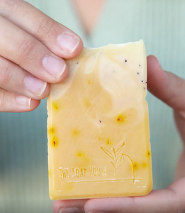 Natural Soap Lemongrass & Safran - Φυσικό σαπούνι με Λεμονόχορτο & Κρόκο Κοζάνης - 100 gr