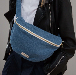 Custine XL THE WAIST BAG / Τζαντα Μπανανα - Upcycled Stonewash Denim