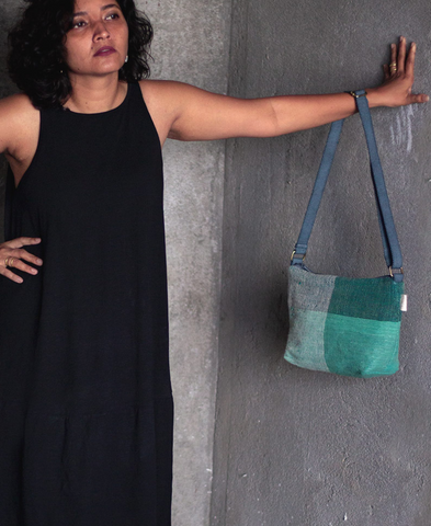 Crossbody Bag Mori - Upcycled plastic bags & Organic cotton