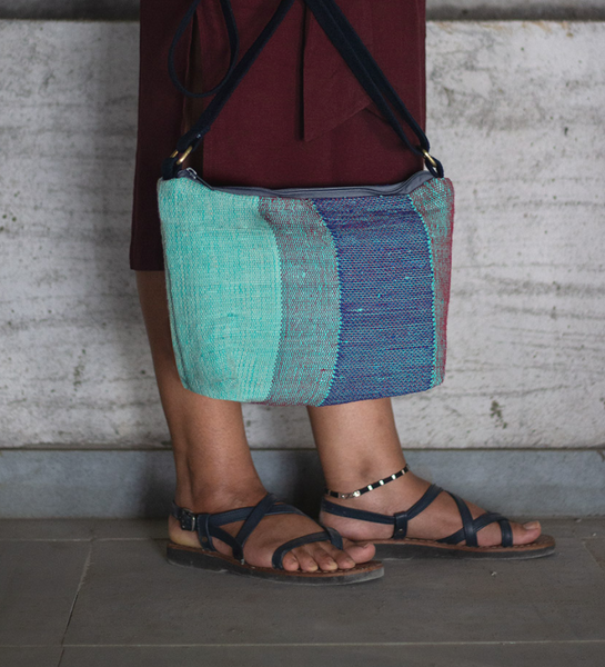 Crossbody Bag Akari - Upcycled plastic bags & Organic cotton
