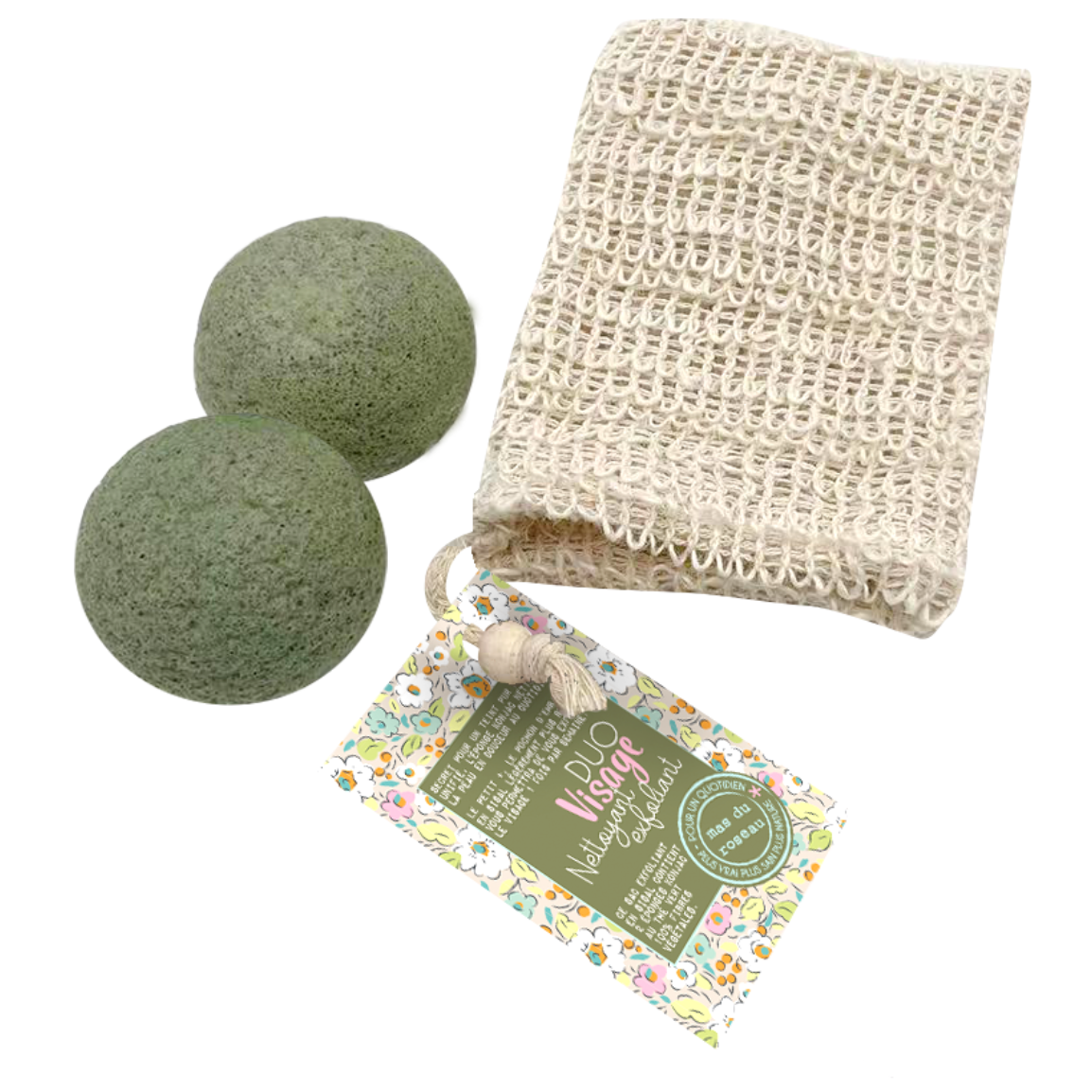 Duo of Natural Konjac Face Sponge / Φυσικό σφουγγάρι προσώπου Konjac (2τμχ)