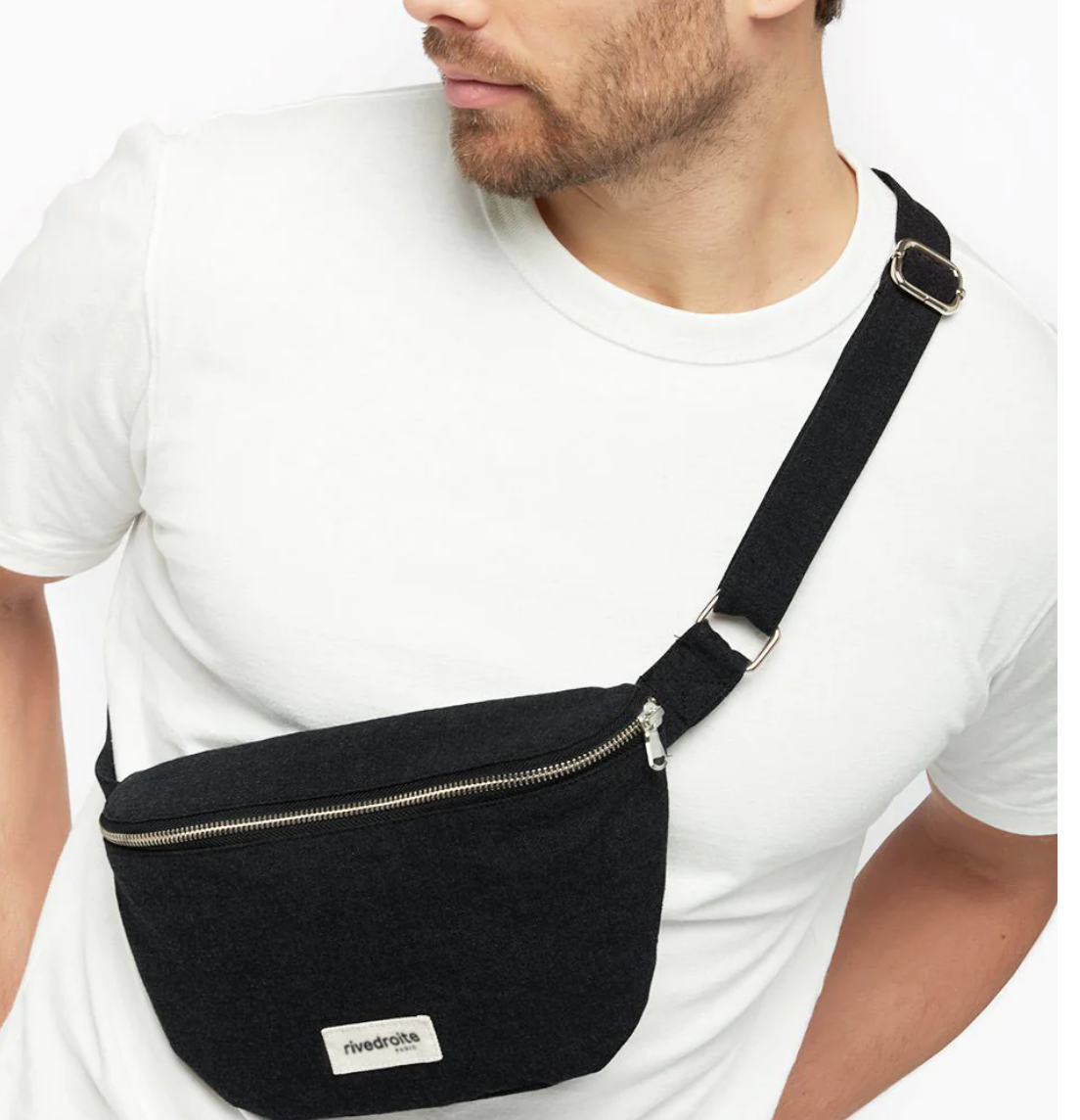 Custine THE WAIST BAG / Τζαντα Μπανανα - Recycled cotton Black