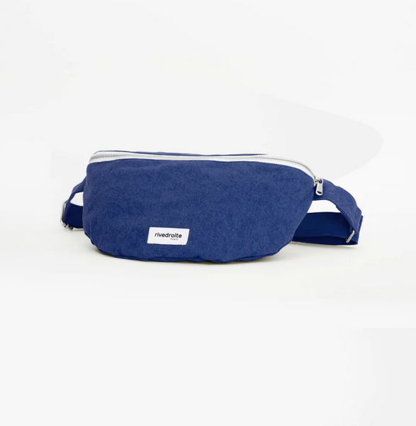 Custine XL THE WAIST BAG / Τσάντα Μπανάνα - Recycled cotton Midnight Blue