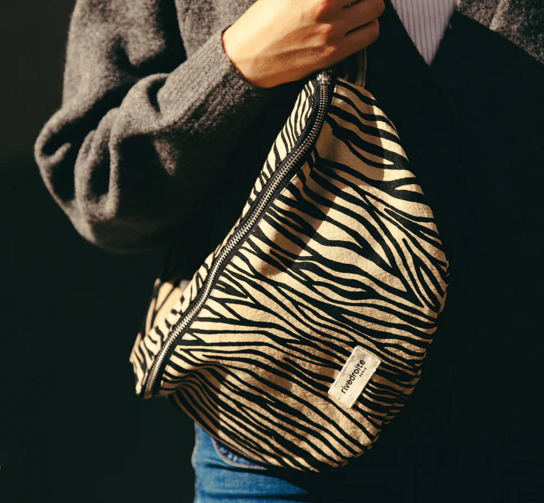 Custine XL THE WAIST BAG / Τζαντα Μπανανα - Recycled cotton Zebra