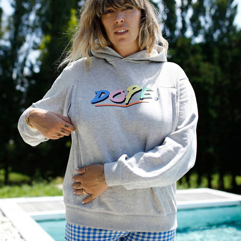 DOPE HOODIE SWEATSHIRT - Breastfeeding - Nursing sweatshirt / Φούτερ θηλασμού