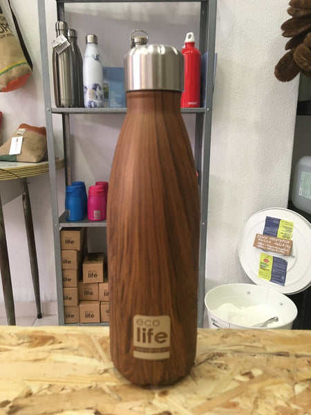 Ecolife - Thermos Bottle Stainless steel - Ανοξείδωτο θερμός 500ml - Wood