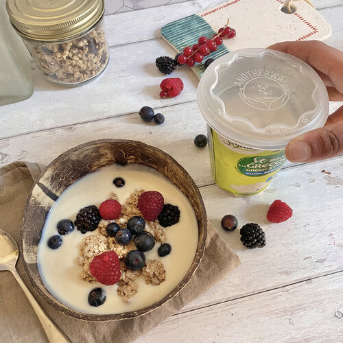 Set of 2 Reusable Yogurt pot lid / Επαναχρησιμοποιούμενο καπάκι γιαουρτιού